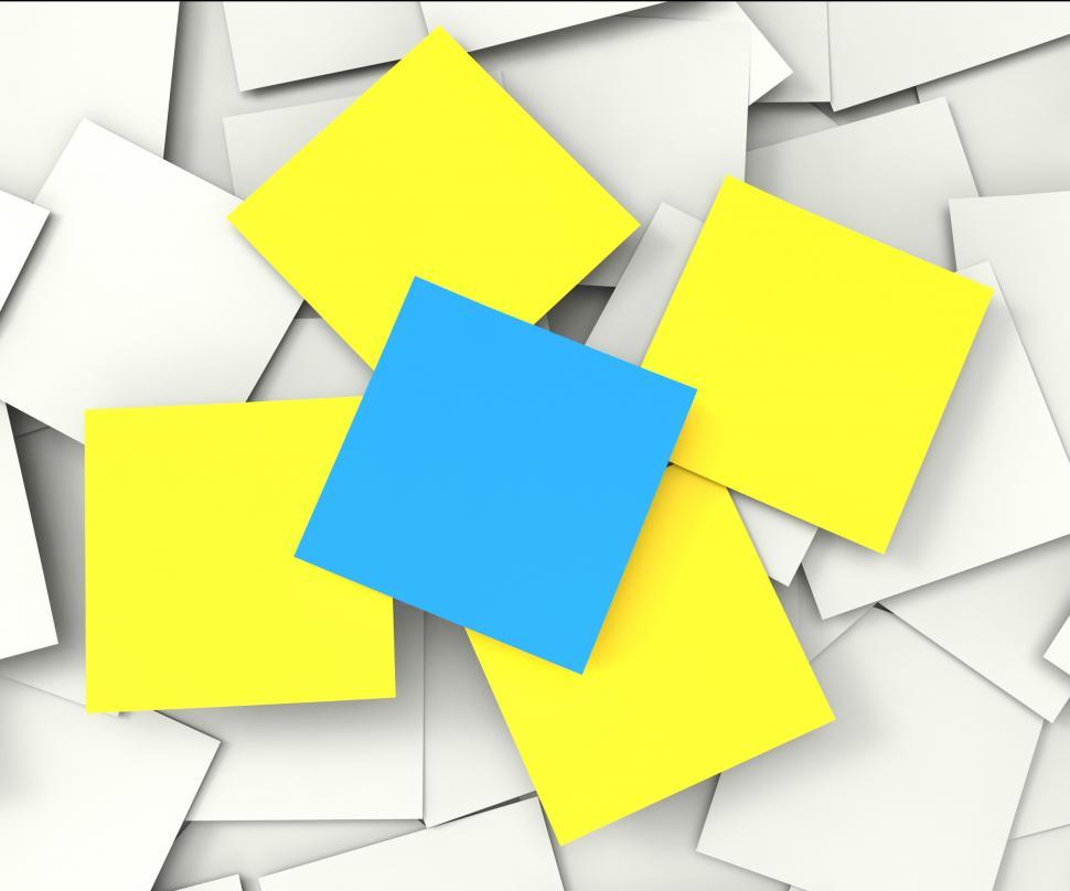 Free Image of Blank Post it Messages Shows Copyspace To Do And Note 