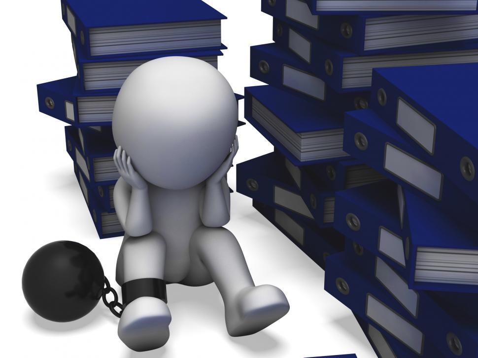 Free Image of Overworked Character Showing Exhausting Workload 