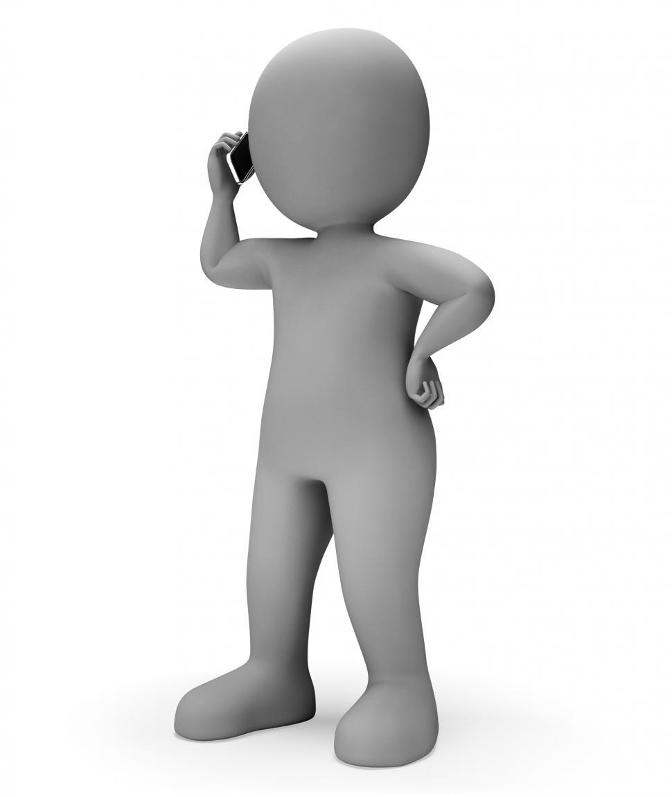 Free Image of Talking Smartphone Indicates Call Now And Calling 3d Rendering 