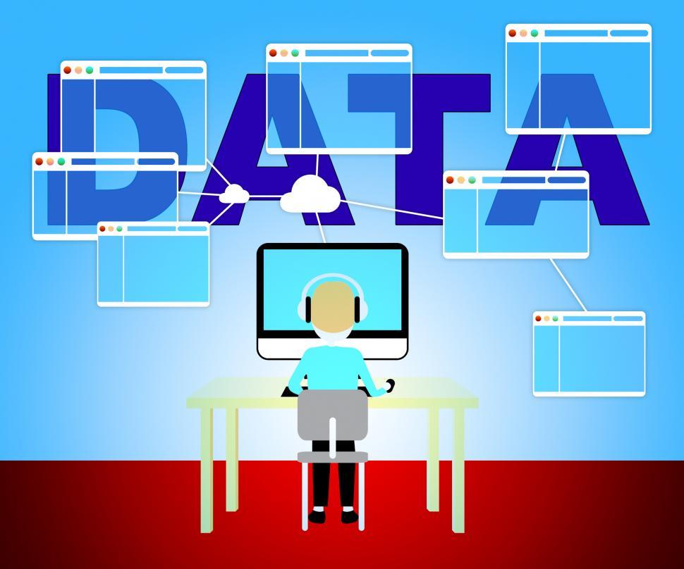 Free Image of Computer Data Represents Www Technology And Computing 