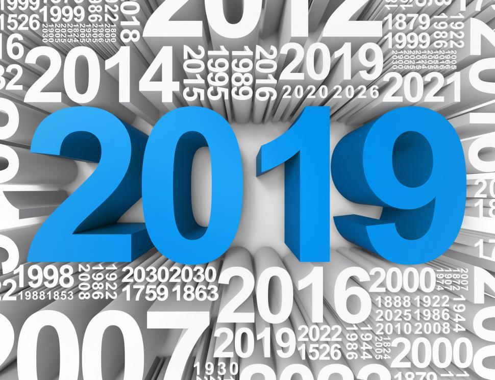 Free Image of Twenty Nineteen Shows 2019 Planner 3d Rendering 