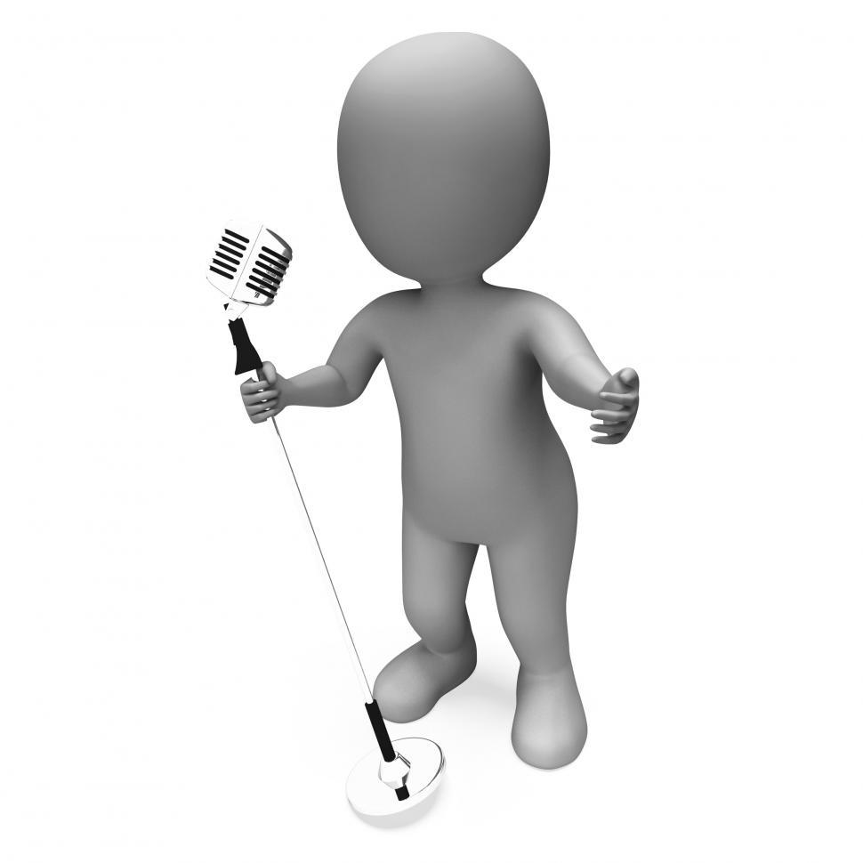 Free Image of Singer Mic Shows Music Song Or Karaoke Microphone Concert 