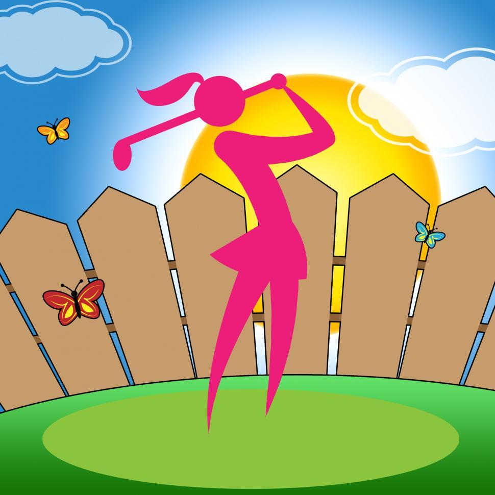 Free Image of Golf Swing Woman Indicates Challenge Playing And Player 
