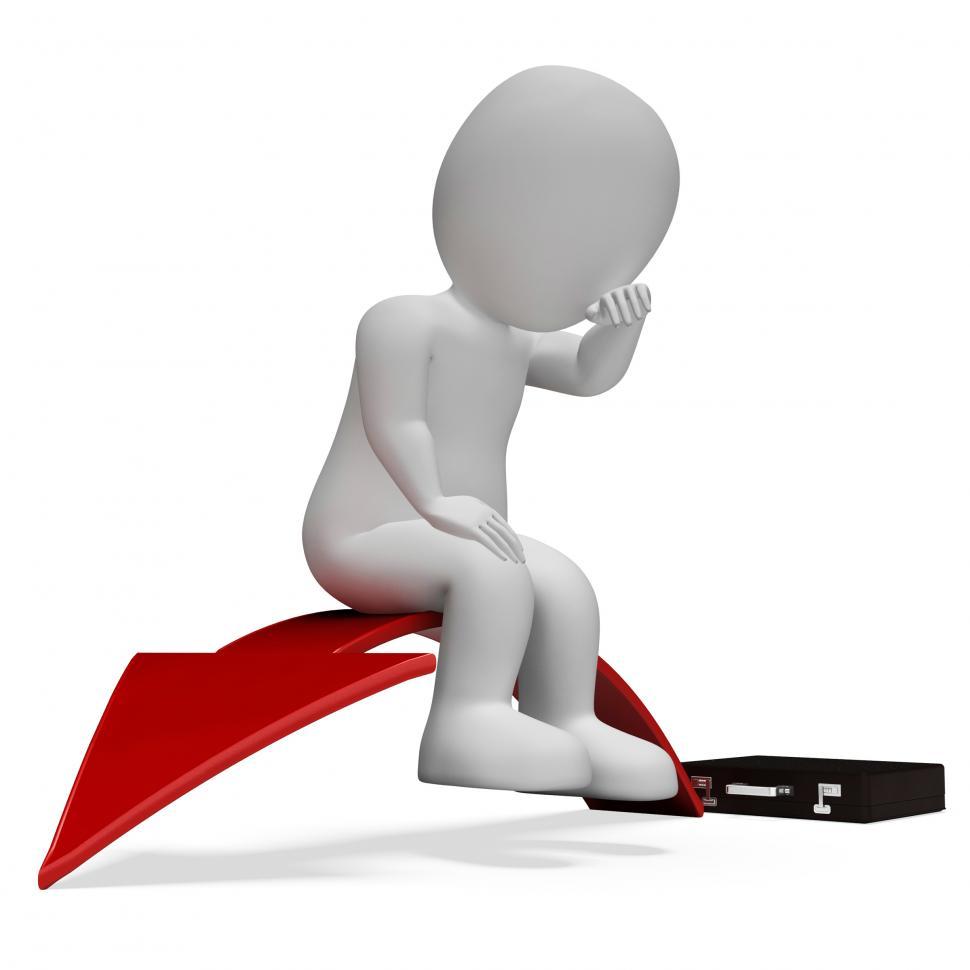 Free Image of Despair Businessman Shows Lack Of Success And Bankrupt 3d Render 