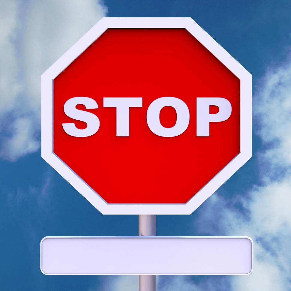 Free Image of Stop Sign With Blank Copyspace For Message 
