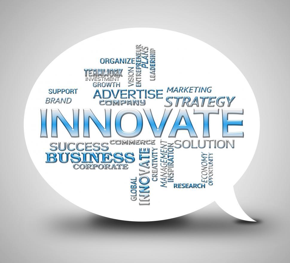 Free Image of Innovate Bubble Shows Transformation Speak And Innovating 