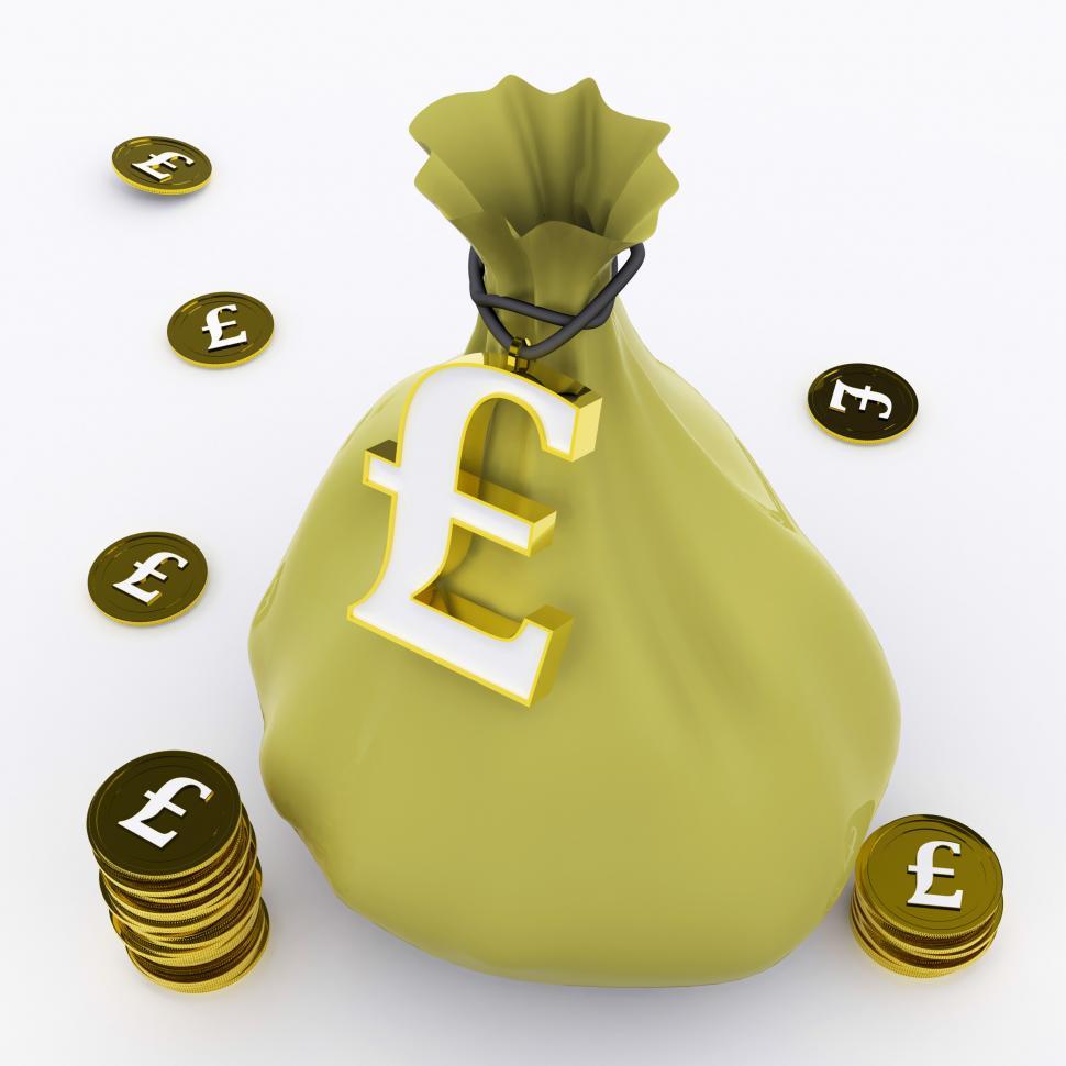 Free Image of Pound Bag Means British Wealth And Money 