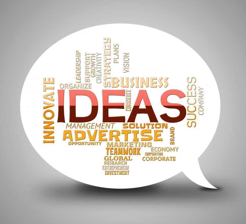Free Image of Ideas Bubble Shows Creativity Concept And Think 
