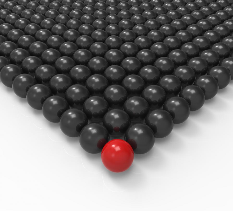 Free Image of Leading Metallic Ball Showing Leadership Or Acheiving 