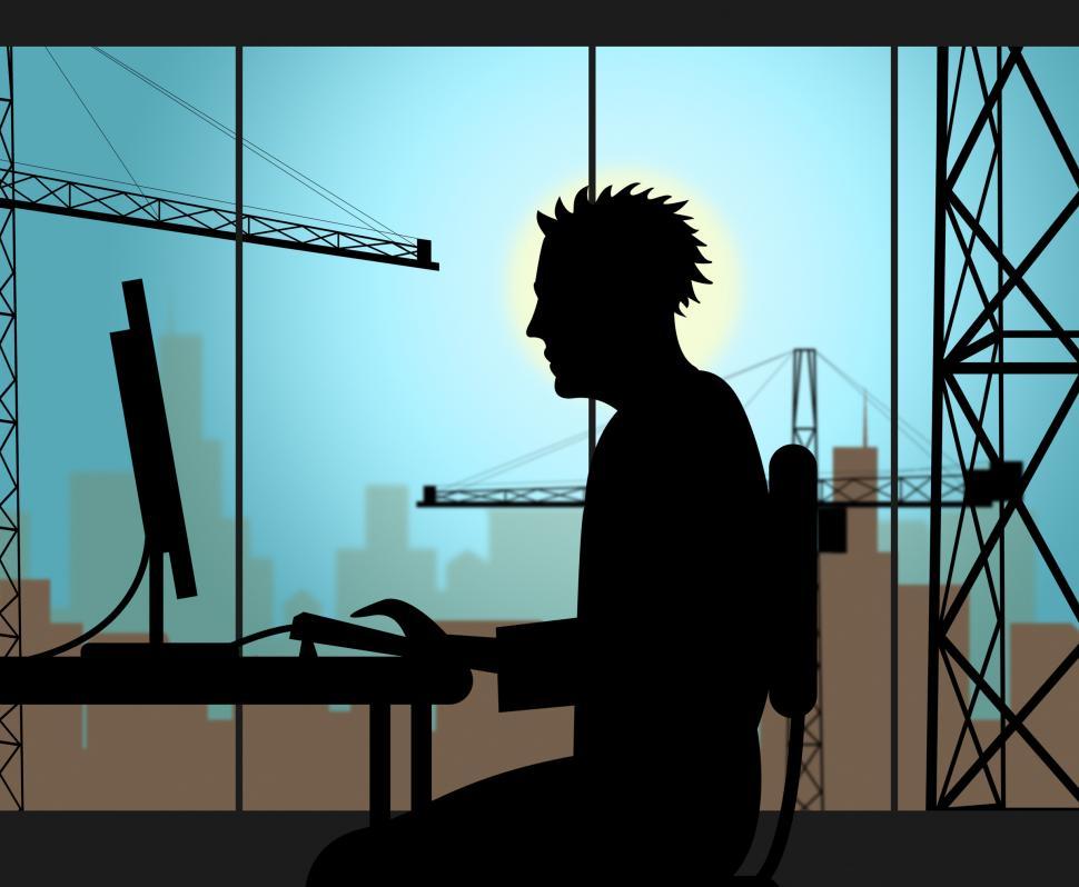 Free Image of Office Construction Means Workplace Working And Builds 
