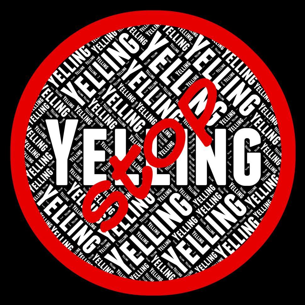 Free Image of Stop Yelling Indicates Forbidden Warning And Control 