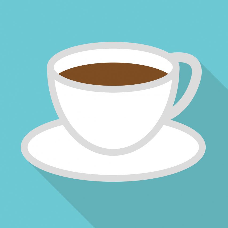 Free Image of Coffee Cup Icon Indicates Beverages Coffeecup And Symbol 