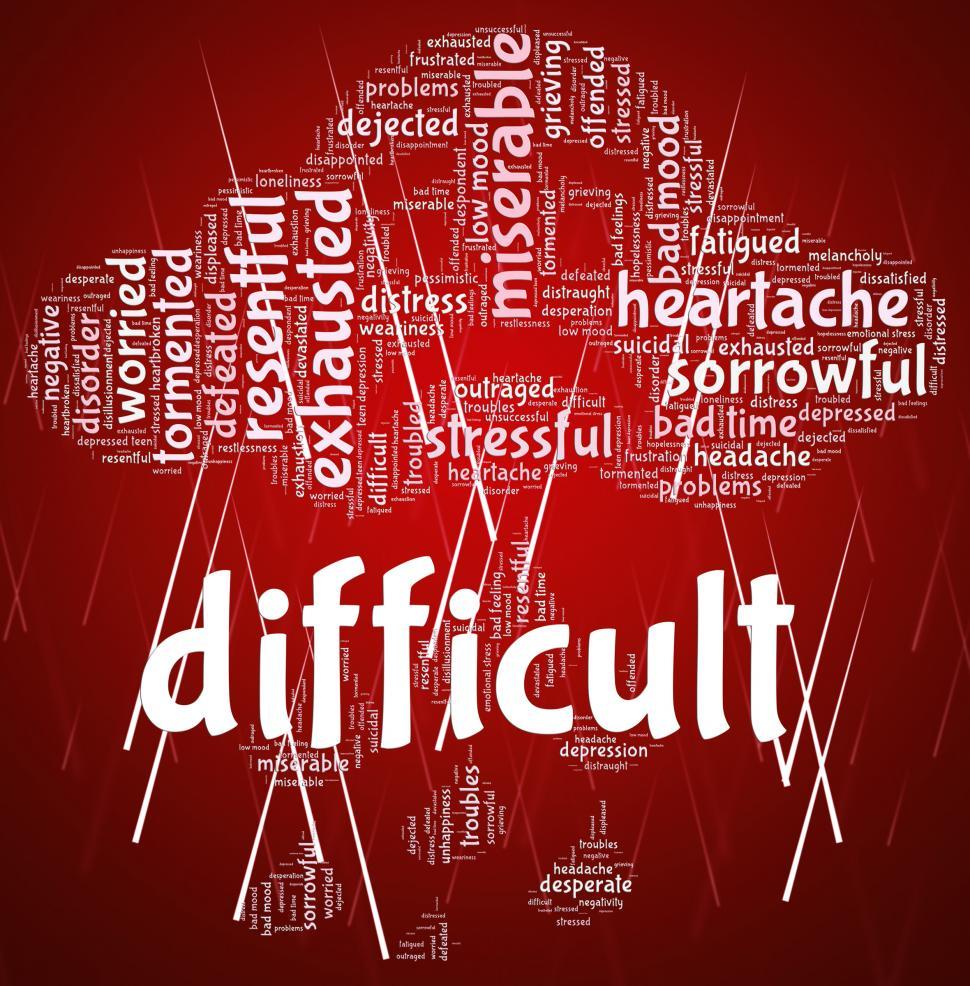 Free Image of Difficult Word Indicates Arduous Words And Burdensome 
