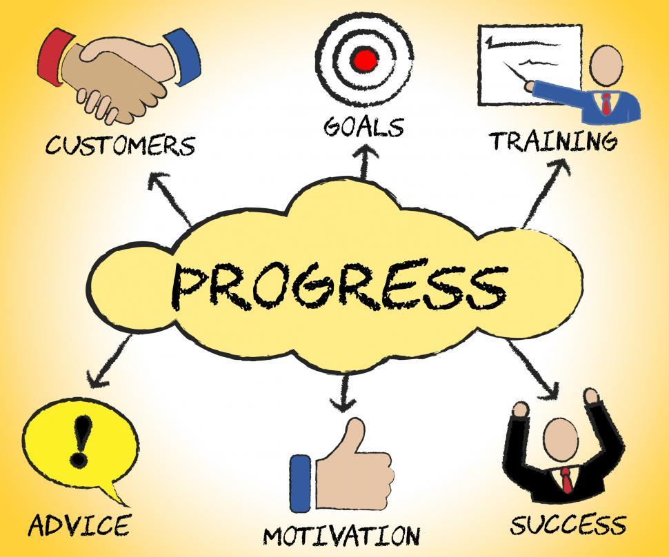 Free Image of Progress Symbols Shows Betterment Headway And Advancement 