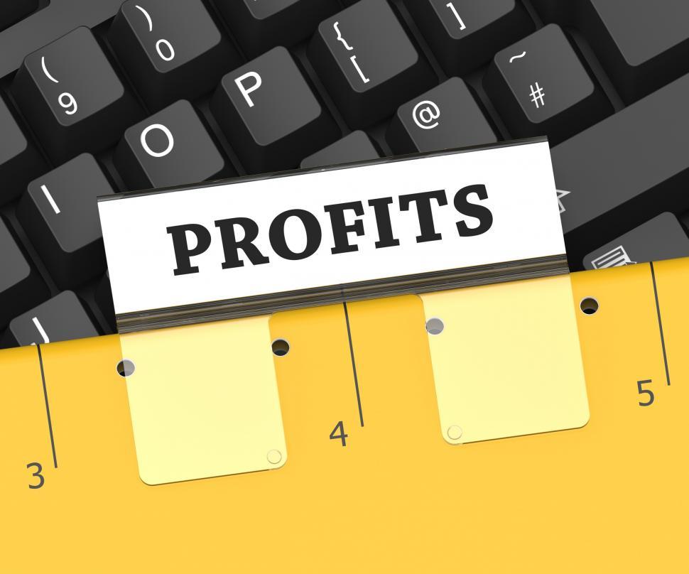 Free Image of Profits File Shows Investment Folder 3d Rendering 