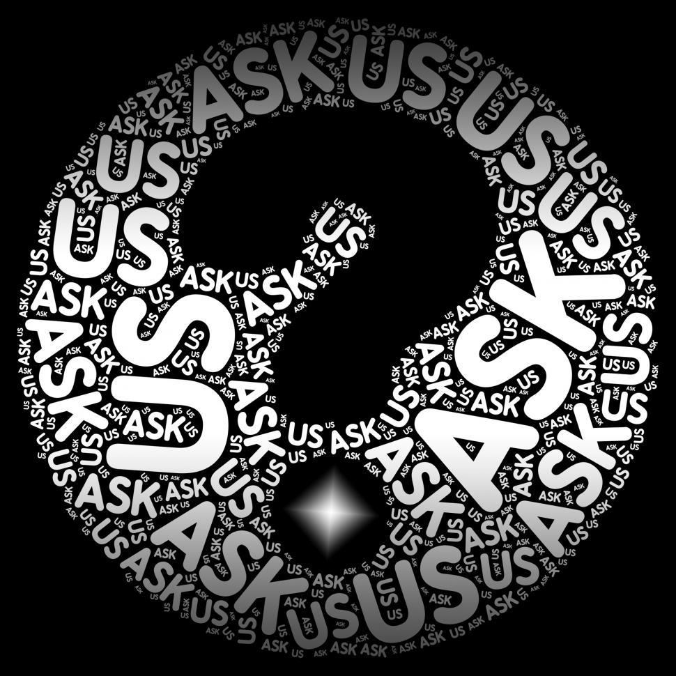 Free Image of Ask Us Question Shows Not Sure And Advice 