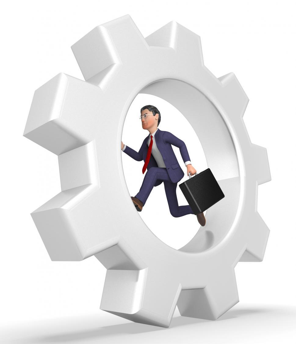Free Image of Rat Race Indicates Worn Out And Business 3d Rendering 