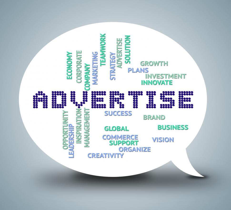 Free Image of Advertise Bubble Shows Dialog Promotion And Advertising 