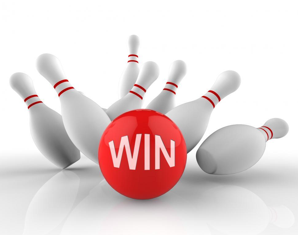 Free Image of Win Bowling Represents Strike Success 3d Rendering 