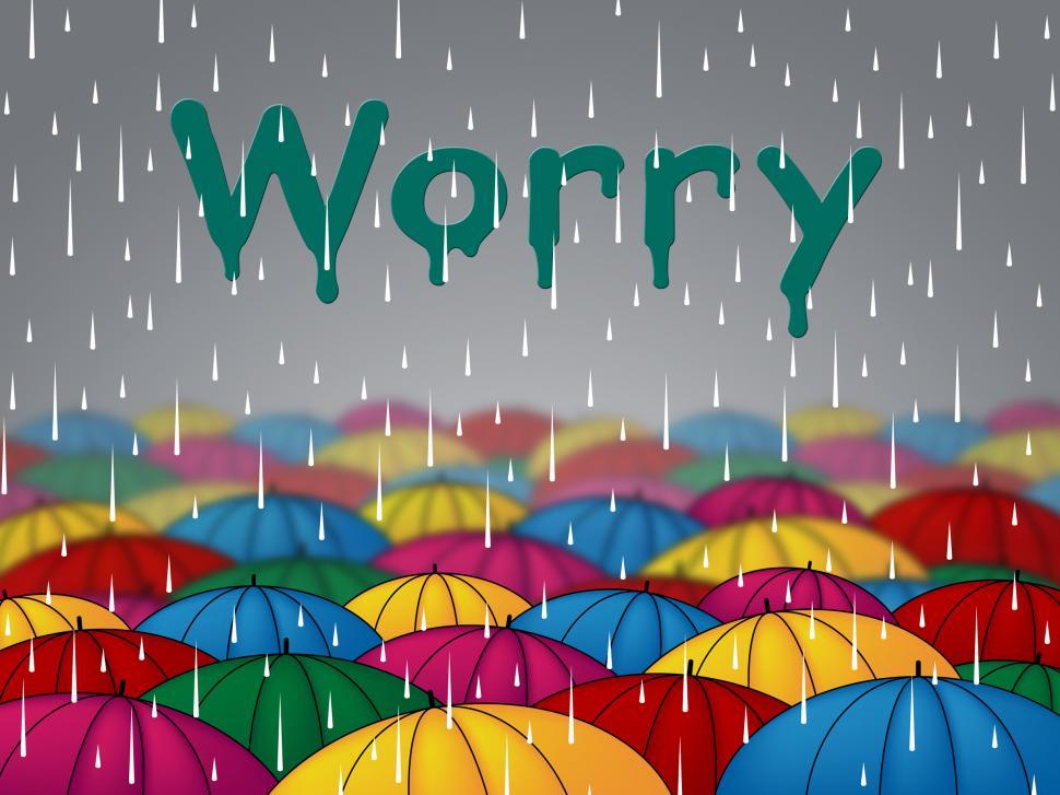 Free Image of Worry Rain Shows Umbrellas Precipitation And Umbrella 