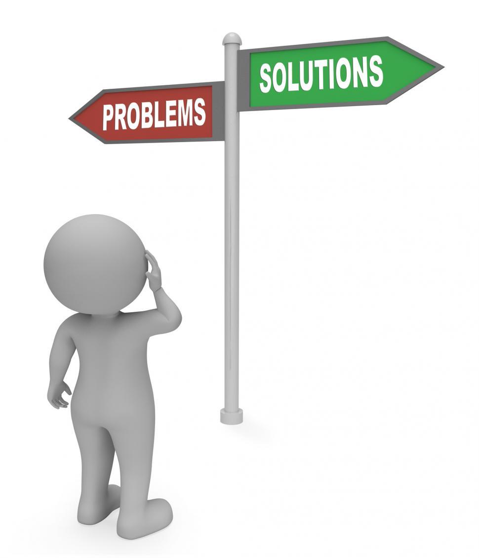 Free Image of Problems Solutions Sign Means Difficult Situation And Complicati 