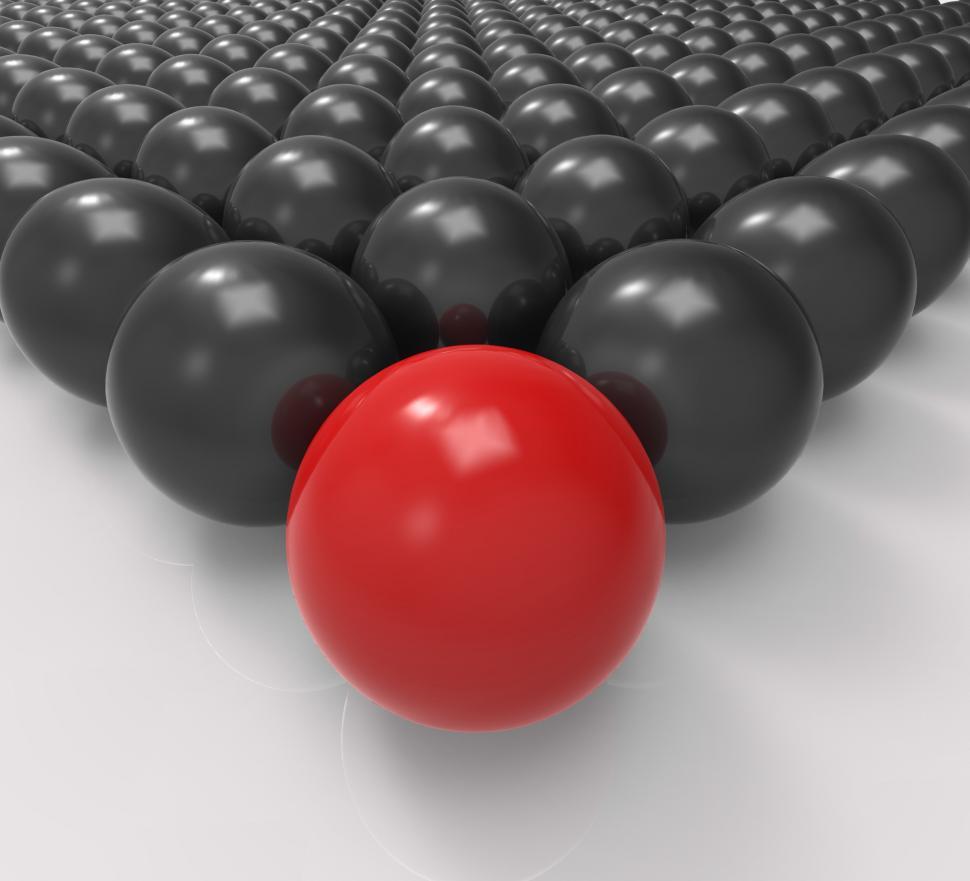 Free Image of Leading Metallic Ball Shows Leadership Or Acheiving 
