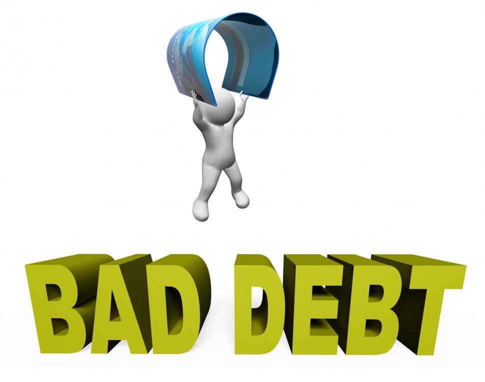 Free Image of Bad Debt Represents Doubtful Debts And Arrears 3d Rendering 