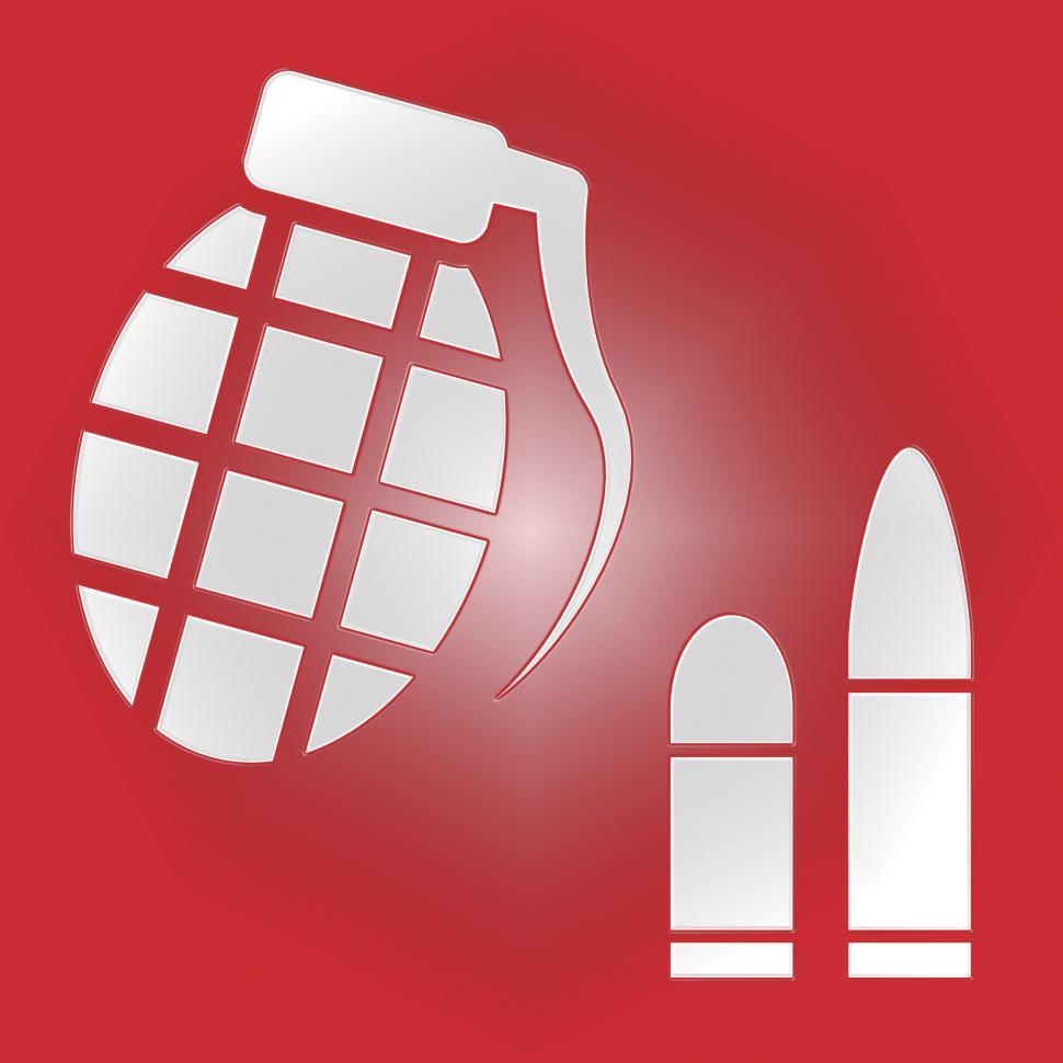 Free Image of Hand Grenade Bullets Indicates Murder Conflict And Violence 