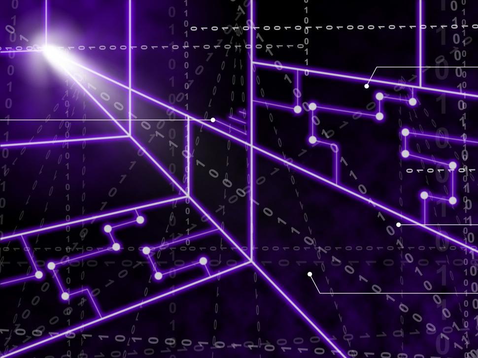 Free Image of Laser Circuit Background Shows Bright Energy Wallpaper Or Shinin 