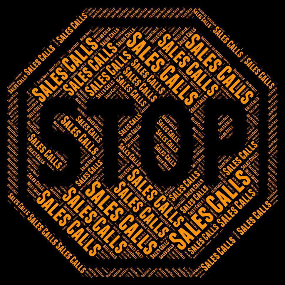Free Image of Stop Sales Calls Shows Warning Sign And Commerce 