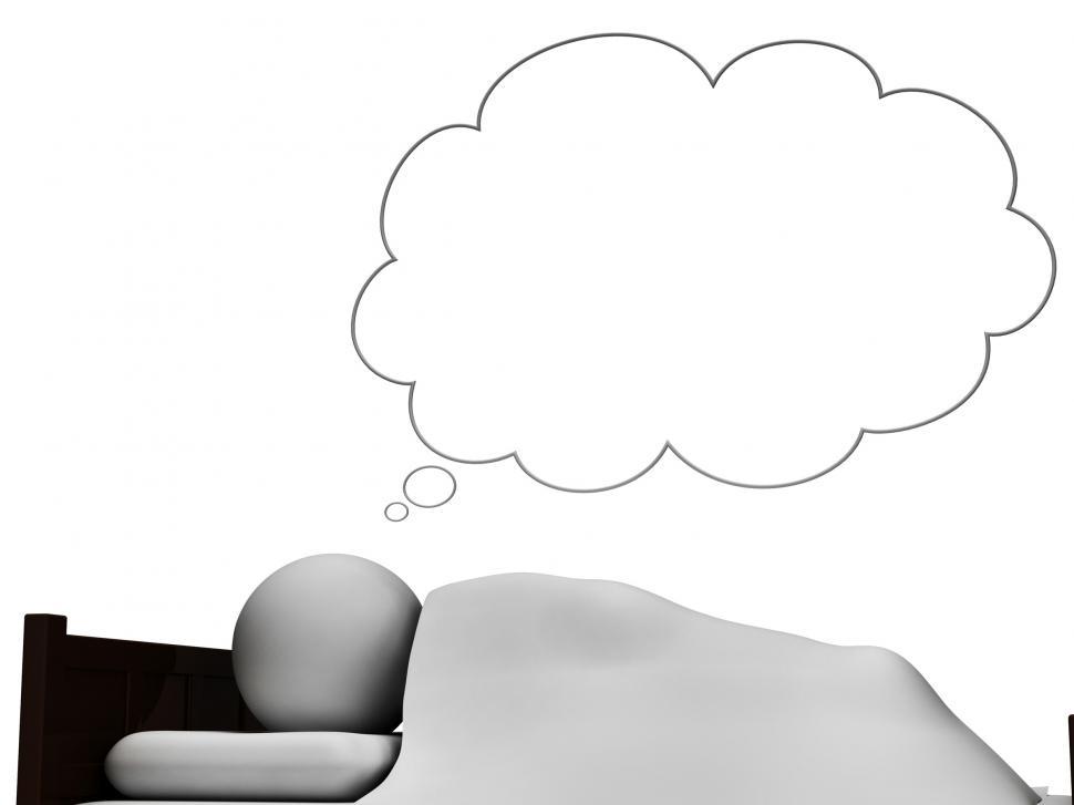 Free Image of Sleep Bed Means Sweet Dreams And Bedroom 3d Rendering 