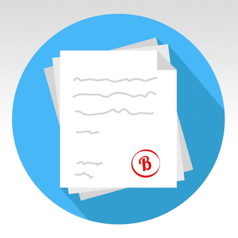 Free Image of Test Score B Shows Exam Grade And Mark 