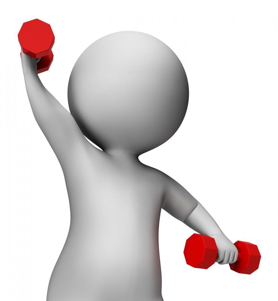 Free Image of Exercise Dumbbells Represents Physical Activity And Dumbell 3d R 