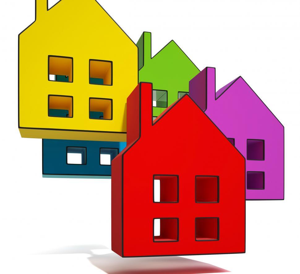 Free Image of House Symbols Showing Houses For Sale 