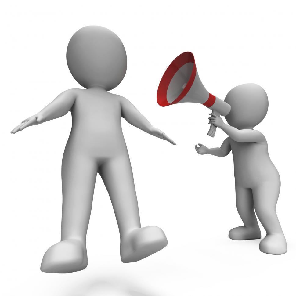 Free Image of Megaphone Surprise Shows Startled Character Or Shocked 