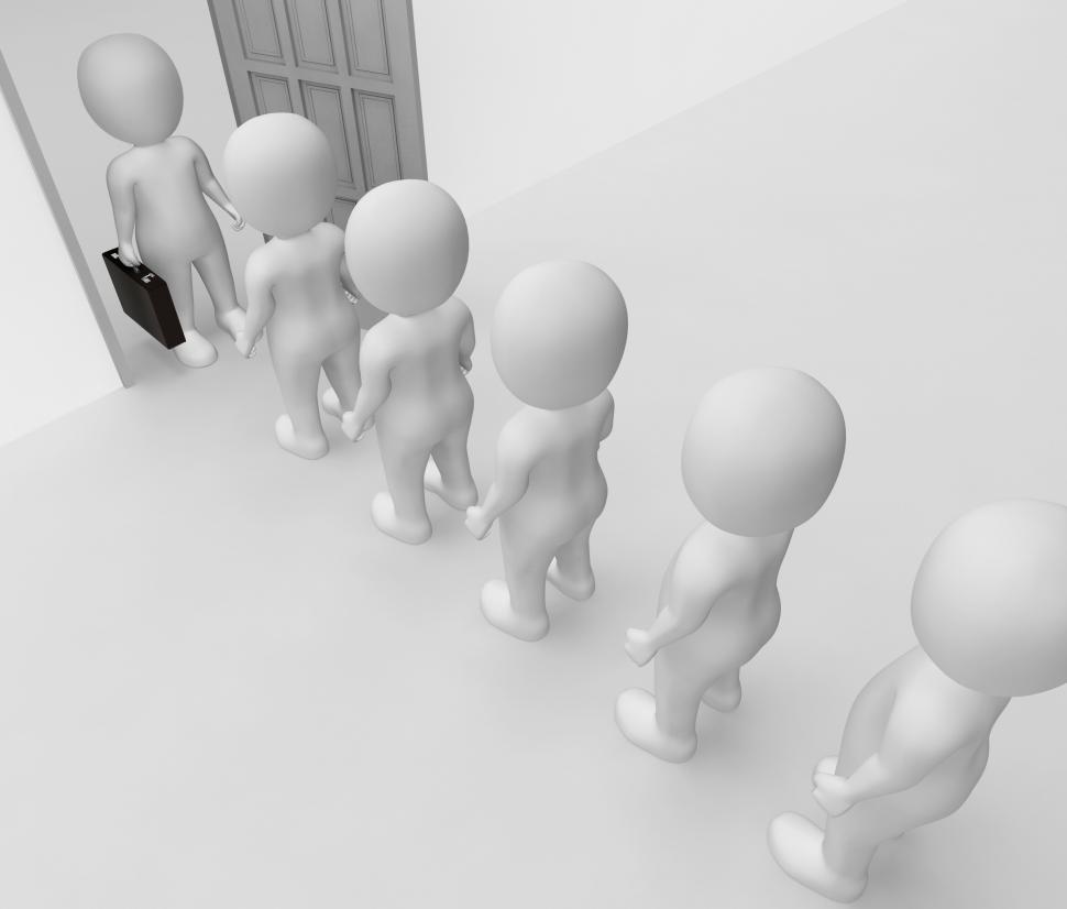 Free Image of Office Characters Indicates Business Person And Employee 3d Rend 