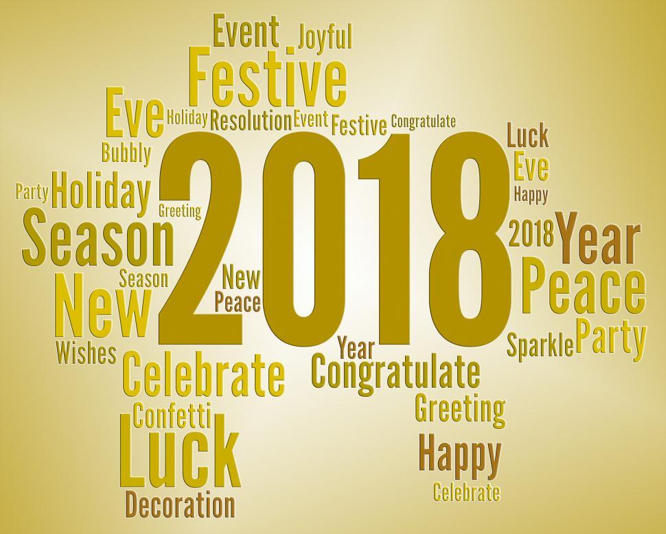 Free Image of Twenty Eighteen Shows 2018 Year And Celebrations 