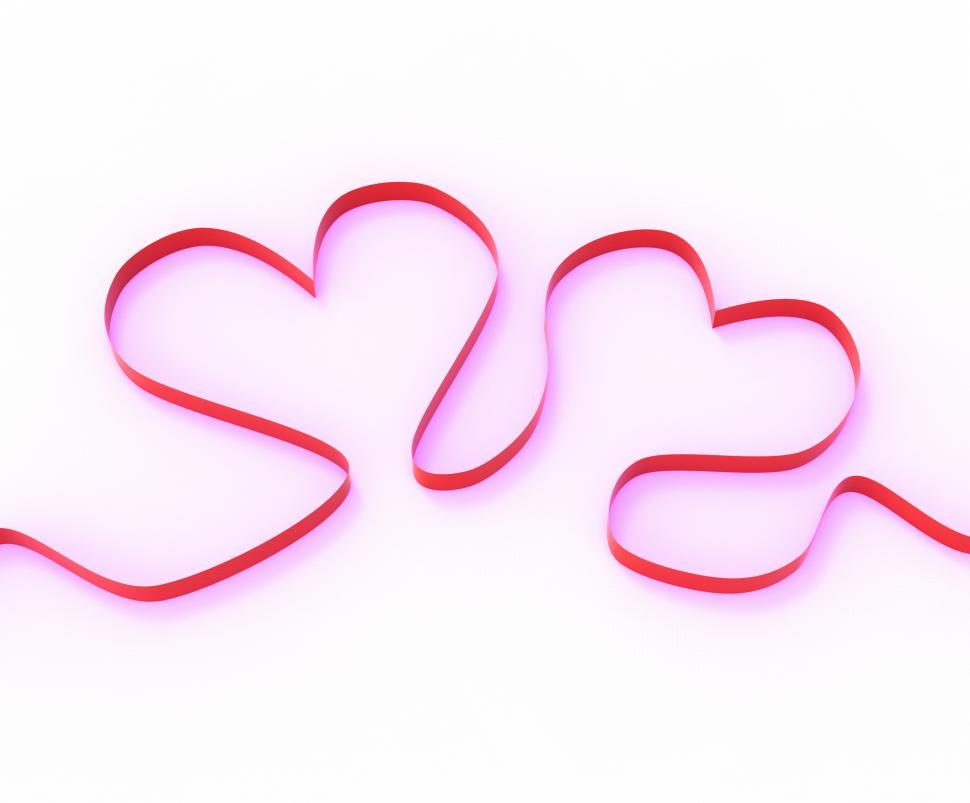 Free Image of Ribbon Hearts Mean Romantic Anniversary Present Or Affection Gif 