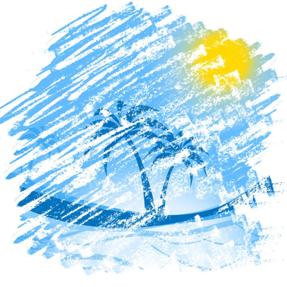 Free Image of Palm Tree Represents Tropical Island And Atolls 