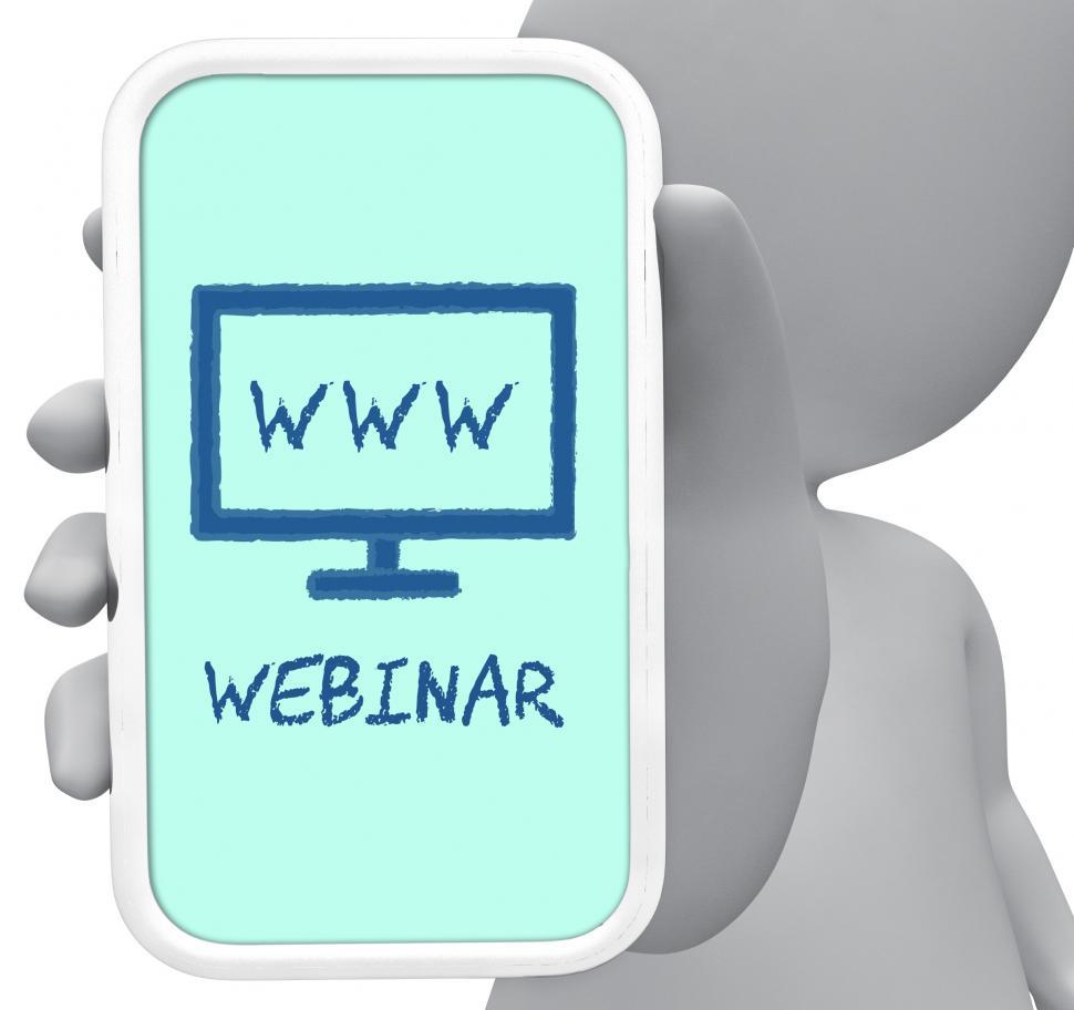 Free Image of Webinar Online Means Internet Skills 3d Rendering 