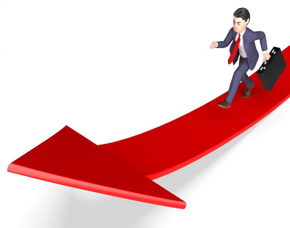 Free Image of Arrow Character Indicates Business Person And Ahead 3d Rendering 