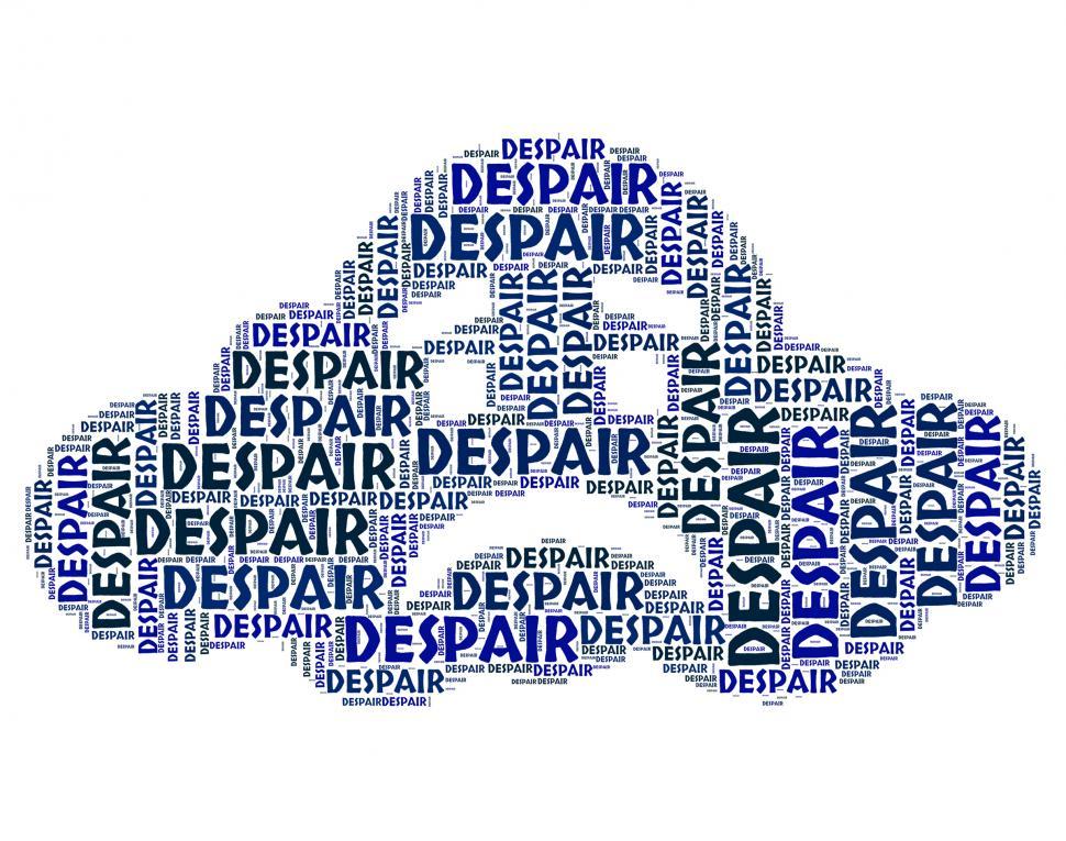 Free Image of Despair Word Shows Distress Text And Desperation 