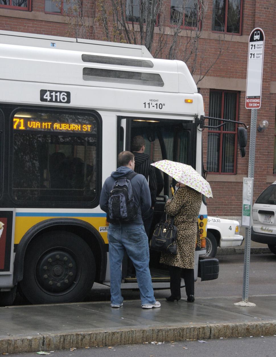 Free Image of People boarding bus 