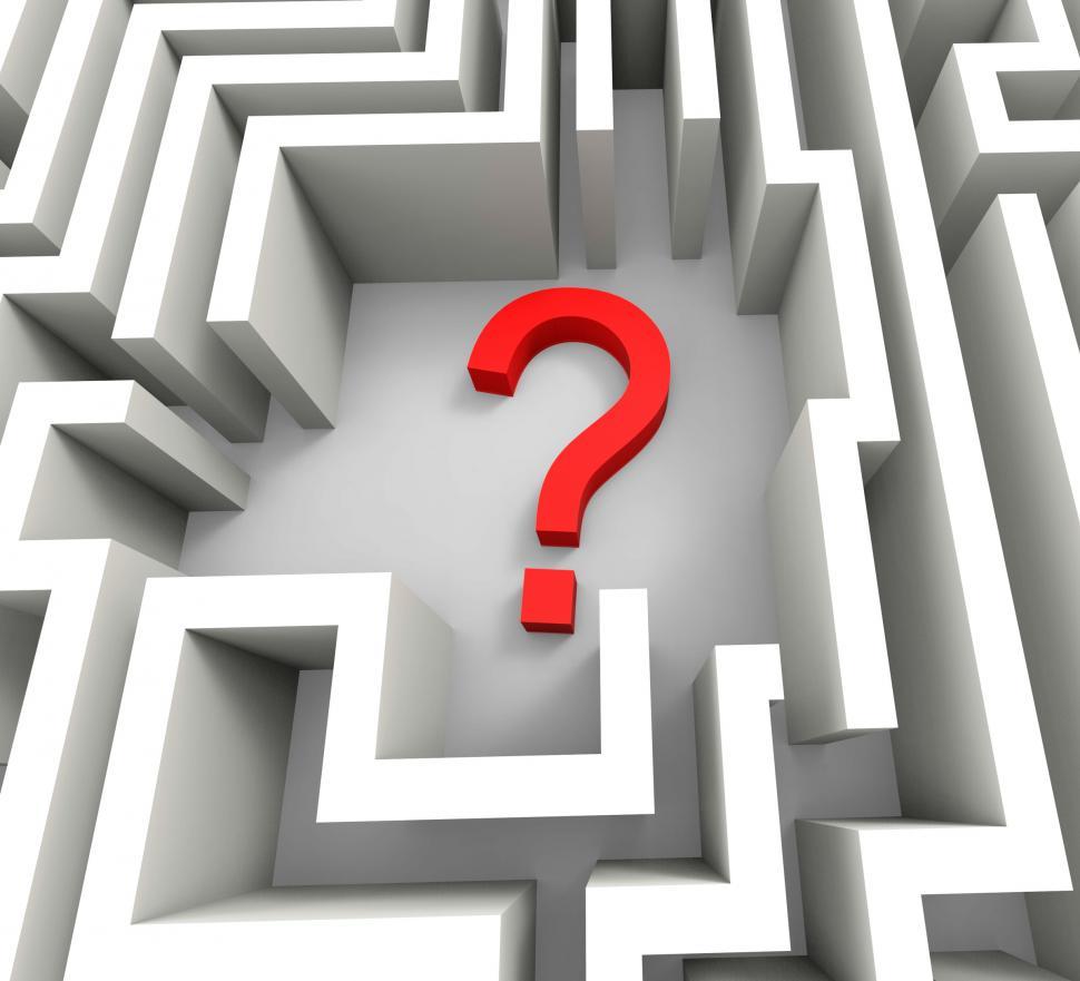 Free Image of Question Mark In Maze Shows Thinking 