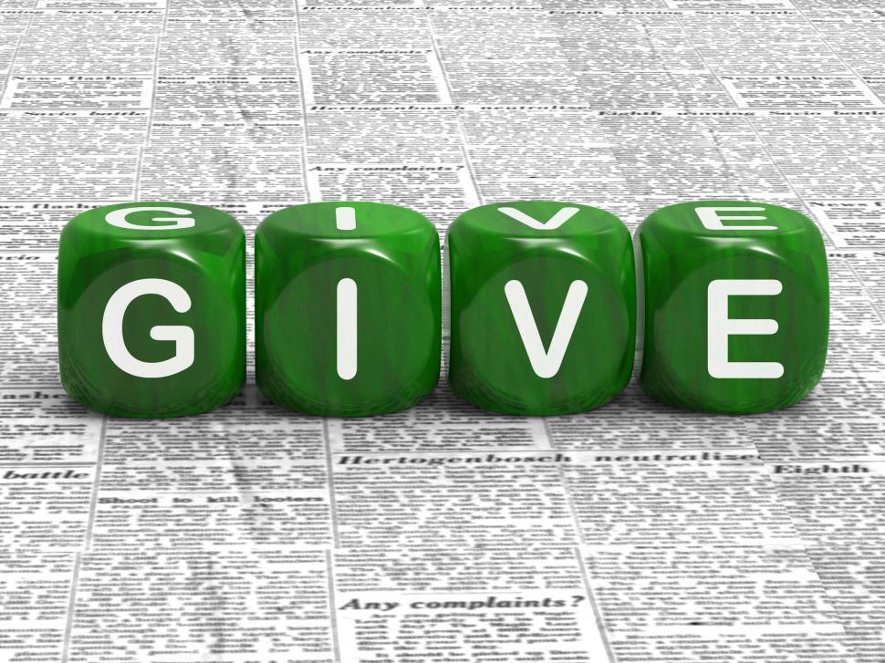Free Image of Give Dice Mean Contribute Donate Or Bestow 