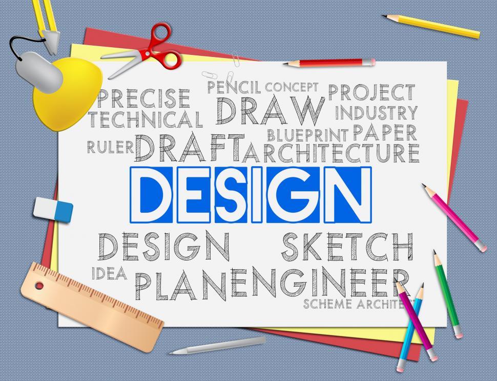 Free Image of Design Words Mean Development Creativity And Creation 