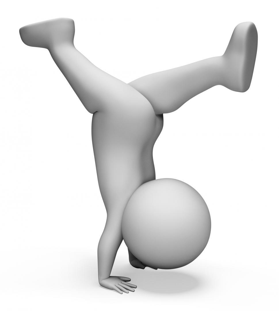 Free Image of Gymnastics Exercise Represents Physical Activity And Acrobat 3d  