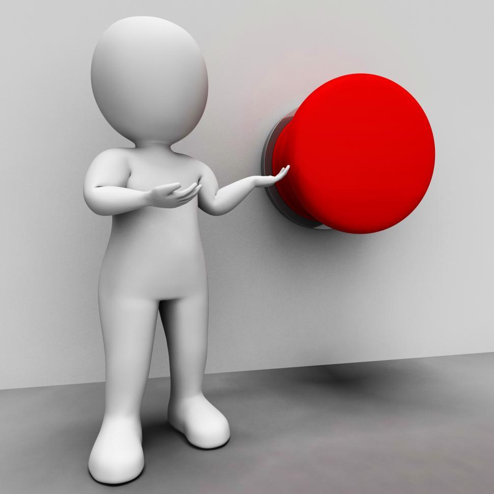 Free Image of Push Button And Character Shows Control 