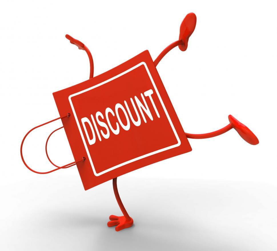 Free Image of Handstand Discount Shopping Bag Means Cut Price Or Reduce 