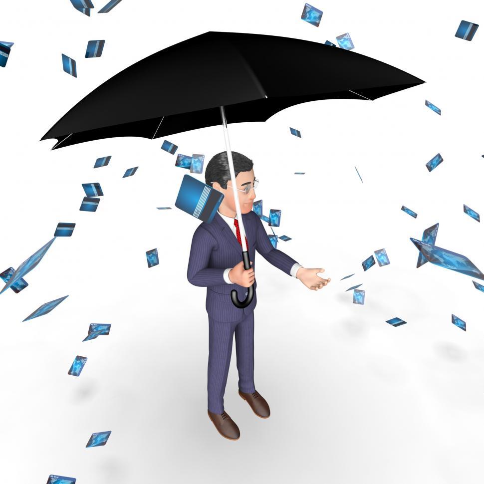 Free Image of Credit Card Indicates Shopping Loan And Broke 3d Rendering 